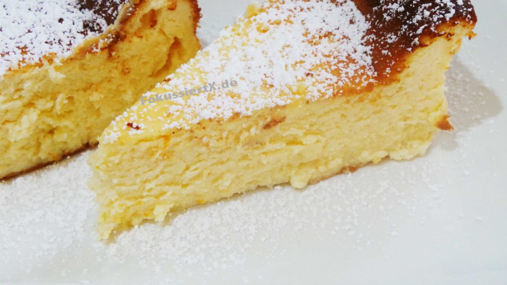 Orange Käsekuchen ohne Boden