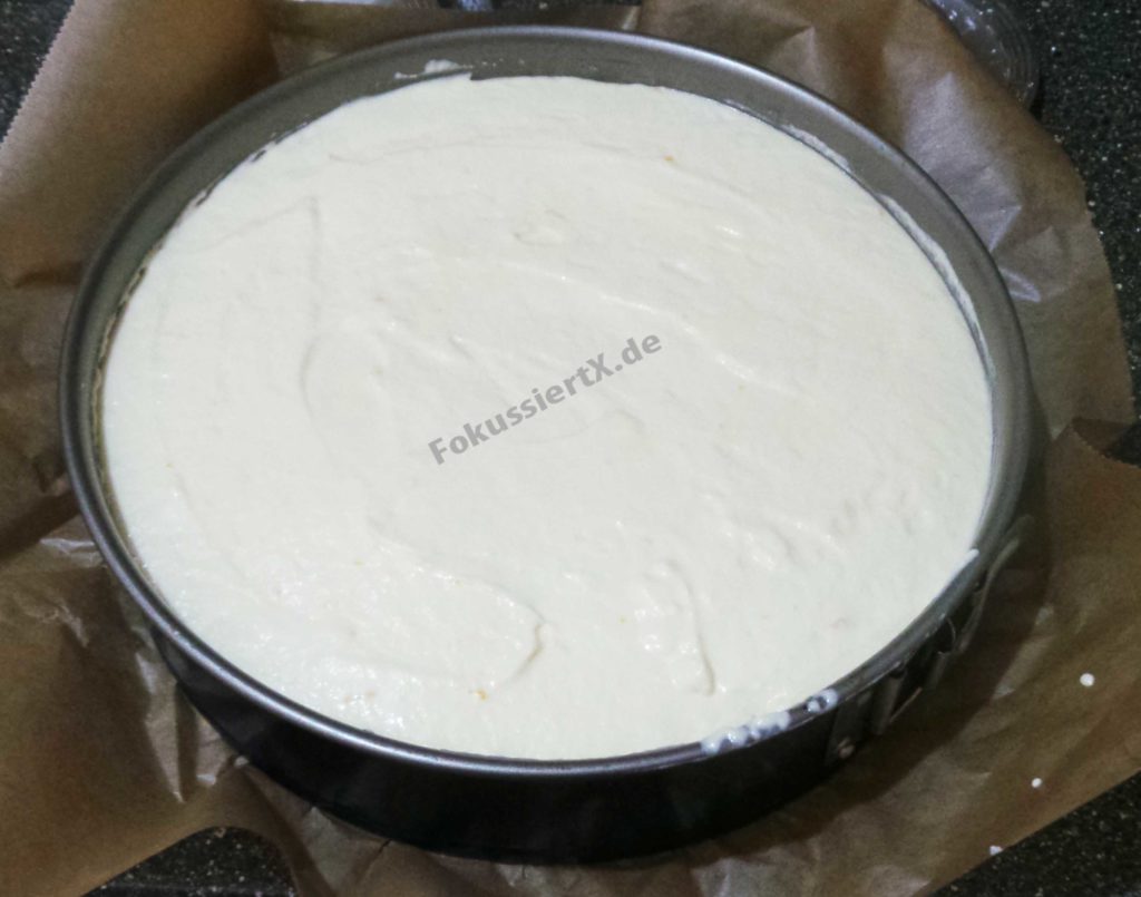 Orange Käsekuchen ohne Boden