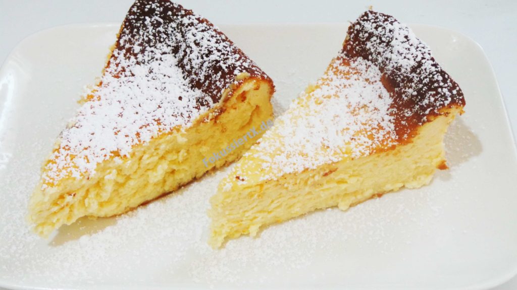 Orange Käsekuchen ohne Boden